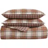 Eddie Bauer Edgewood Plaid Reversible Comforter & Sham Set In Red