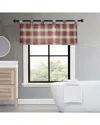 Eddie Bauer Edgewood Plaid Window Valance In Red