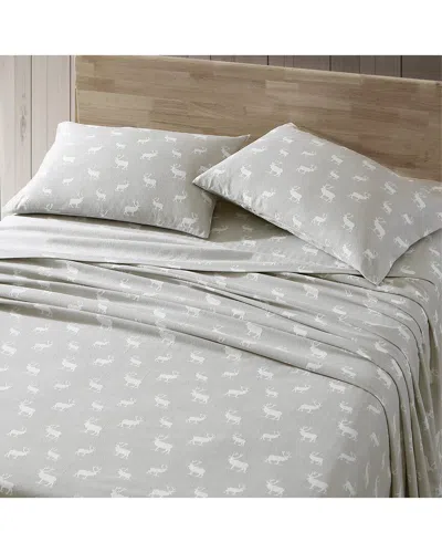 EDDIE BAUER EDDIE BAUER ELK GROVE 100% COTTON FLANNEL SHEET SET