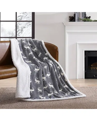 Eddie Bauer Elk Sherpa Plush Throw