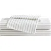 Eddie Bauer Essential Stripe Sheet Set In White/beige/grey