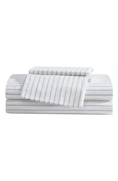 Eddie Bauer Essential Stripe Sheet Set In White