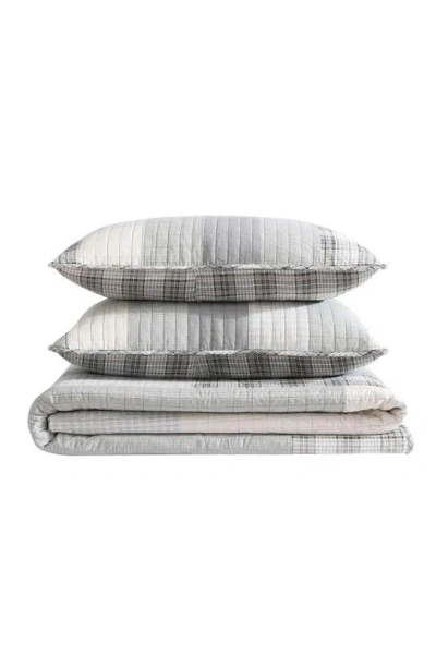 Eddie Bauer Fairview Cotton Quilt 3-piece Set In Grey