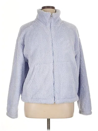 Pre-owned Eddie Bauer Faux Fur Jacket In Blue