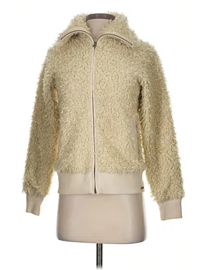 Pre-owned Eddie Bauer Faux Fur Jacket In Gold