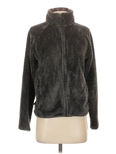 Pre-owned Eddie Bauer Faux Fur Jacket In Gray