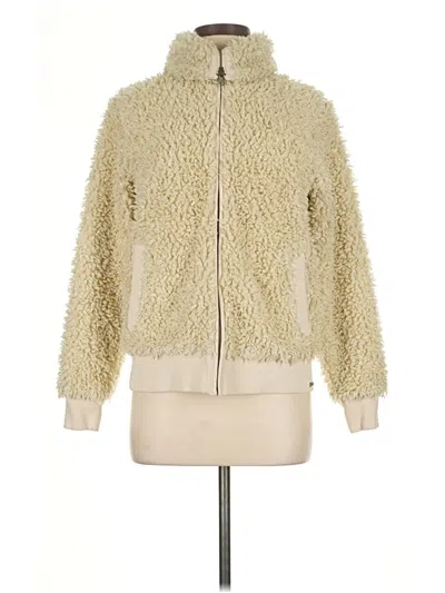 Pre-owned Eddie Bauer Faux Fur Jacket In White