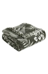 Eddie Bauer Fern Garden Plush Throw Blanket In Green