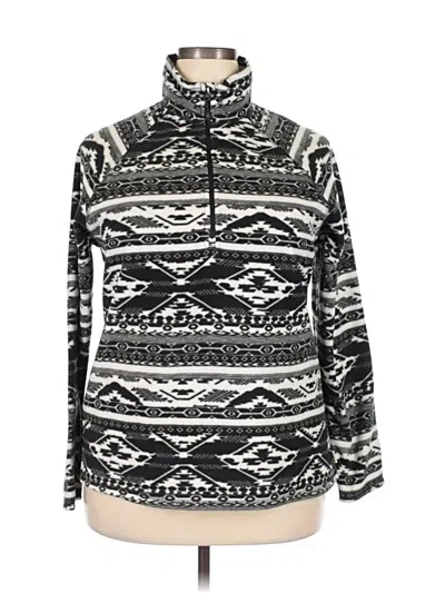 Pre-owned Eddie Bauer Fleece Jacket In Black