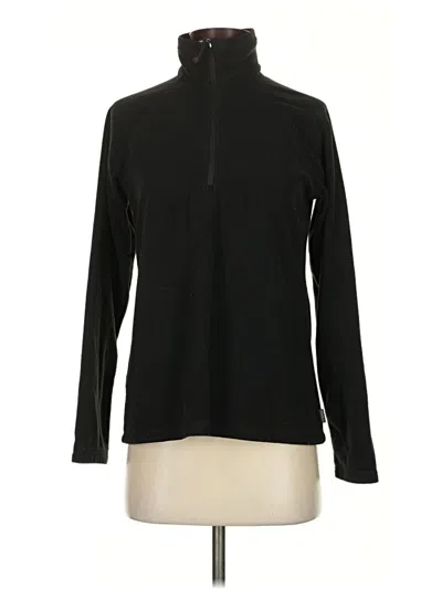 Pre-owned Eddie Bauer Fleece Jacket In Black