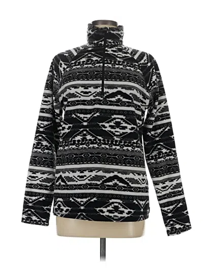 Pre-owned Eddie Bauer Fleece Jacket In Black