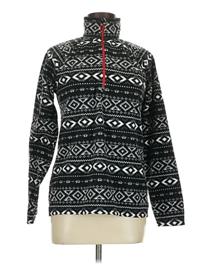 Pre-owned Eddie Bauer Fleece Jacket In Black