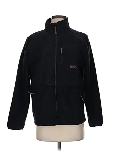 Pre-owned Eddie Bauer Fleece Jacket In Black