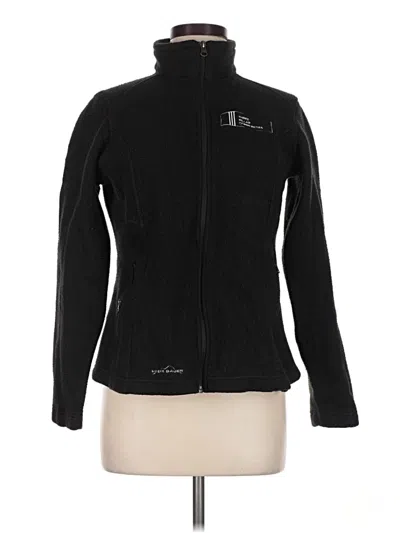Pre-owned Eddie Bauer Fleece Jacket In Black