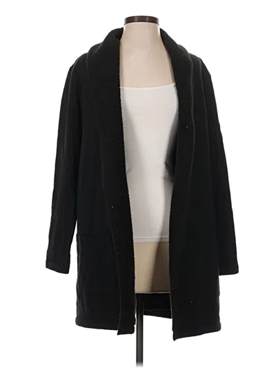 Pre-owned Eddie Bauer Fleece Jacket In Black