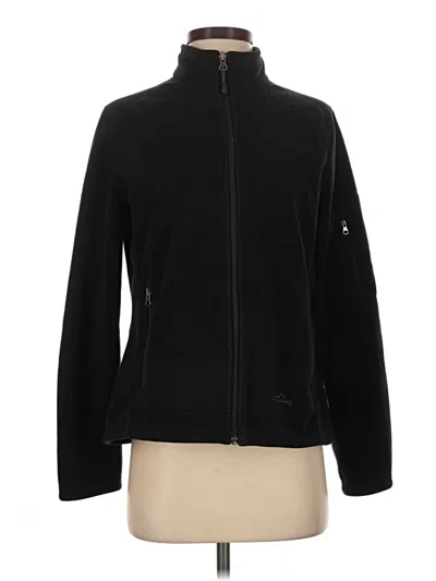 Pre-owned Eddie Bauer Fleece Jacket In Black