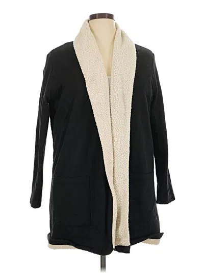 Pre-owned Eddie Bauer Fleece Jacket In Black