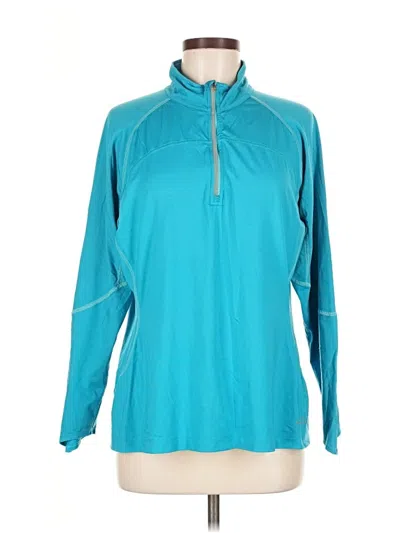 Pre-owned Eddie Bauer Fleece Jacket In Blue