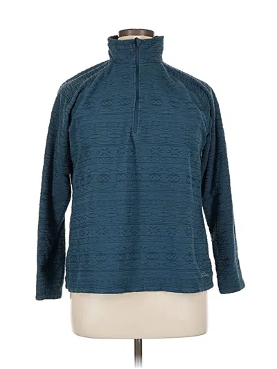 Pre-owned Eddie Bauer Fleece Jacket In Blue