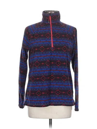 Pre-owned Eddie Bauer Fleece Jacket In Blue