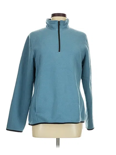 Pre-owned Eddie Bauer Fleece Jacket In Blue