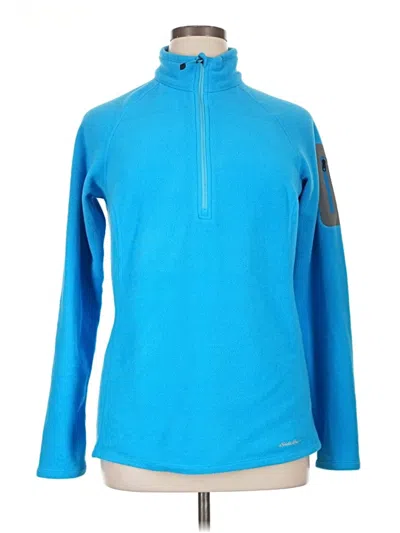 Pre-owned Eddie Bauer Fleece Jacket In Blue