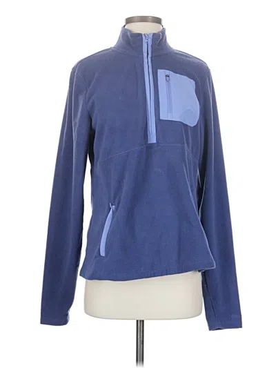 Pre-owned Eddie Bauer Fleece Jacket In Blue