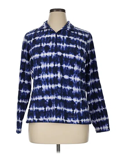 Pre-owned Eddie Bauer Fleece Jacket In Blue