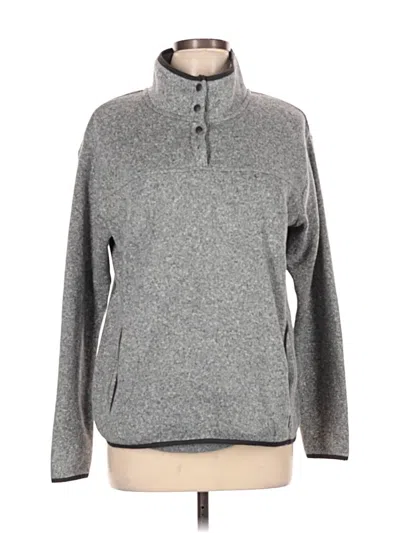 Pre-owned Eddie Bauer Fleece Jacket In Gray