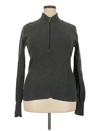 Pre-owned Eddie Bauer Fleece Jacket In Gray