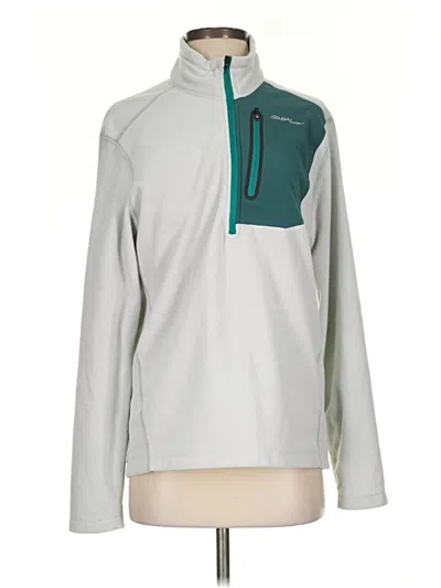 Pre-owned Eddie Bauer Fleece Jacket In Gray