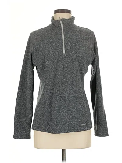 Pre-owned Eddie Bauer Fleece Jacket In Gray
