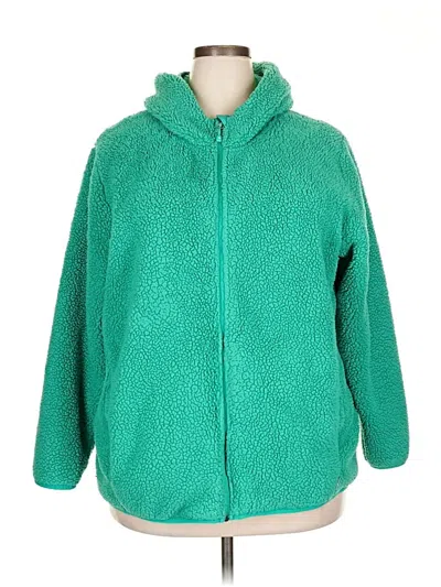 Pre-owned Eddie Bauer Fleece Jacket In Green