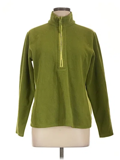 Pre-owned Eddie Bauer Fleece Jacket In Green