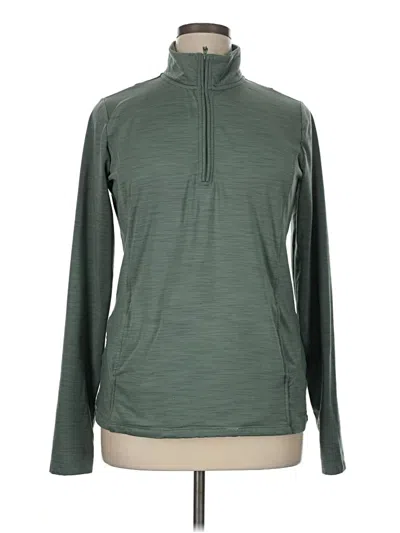 Pre-owned Eddie Bauer Fleece Jacket In Green