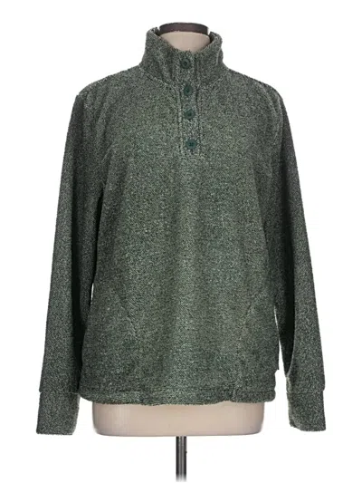 Pre-owned Eddie Bauer Fleece Jacket In Green