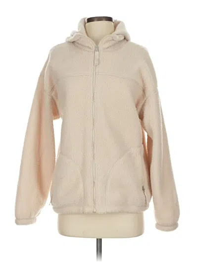 Pre-owned Eddie Bauer Fleece Jacket In Ivory