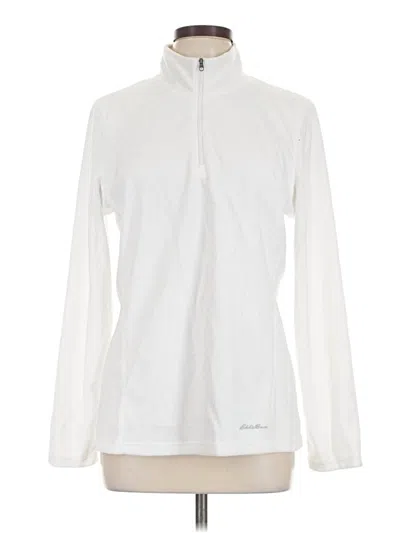 Pre-owned Eddie Bauer Fleece Jacket In Ivory