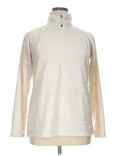 Pre-owned Eddie Bauer Fleece Jacket In Ivory