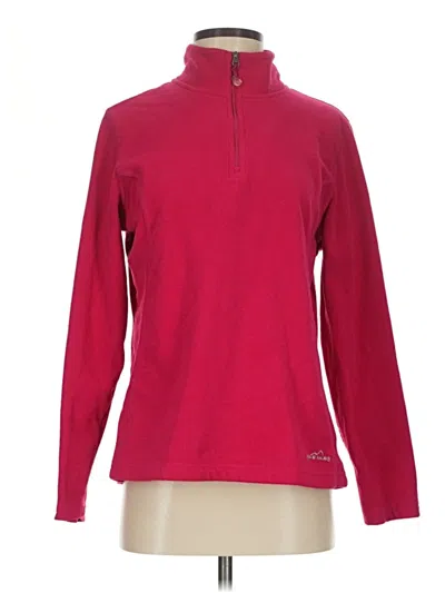 Pre-owned Eddie Bauer Fleece Jacket In Pink