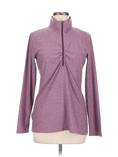 Pre-owned Eddie Bauer Fleece Jacket In Purple