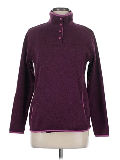 Pre-owned Eddie Bauer Fleece Jacket In Purple