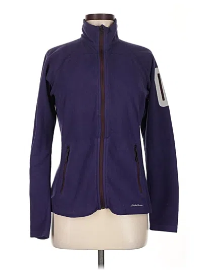 Pre-owned Eddie Bauer Fleece Jacket In Purple