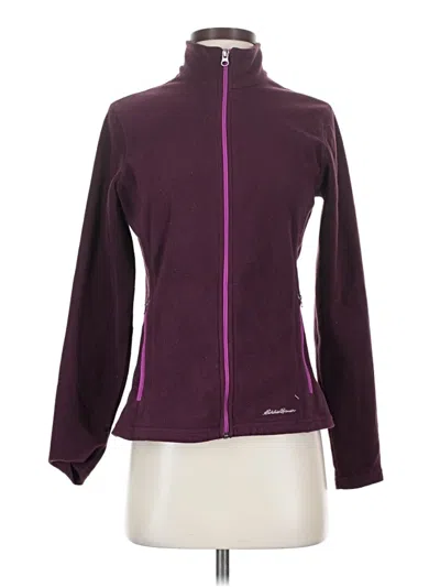 Pre-owned Eddie Bauer Fleece Jacket In Purple