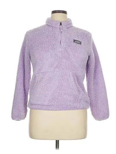 Pre-owned Eddie Bauer Fleece Jacket In Purple