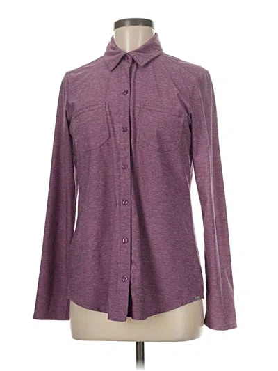 Pre-owned Eddie Bauer Fleece Jacket In Purple