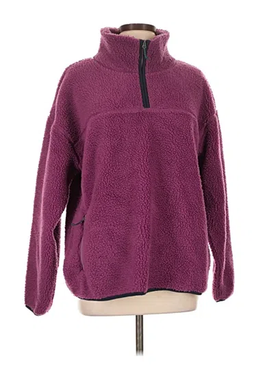 Pre-owned Eddie Bauer Fleece Jacket In Purple