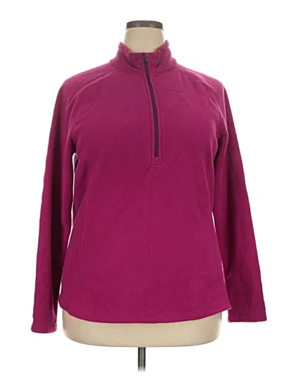 Pre-owned Eddie Bauer Fleece Jacket In Purple
