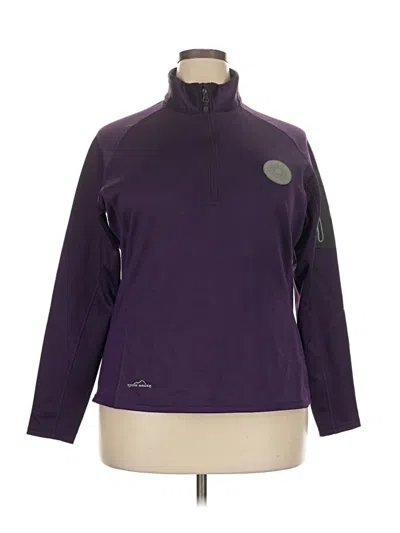 Pre-owned Eddie Bauer Fleece Jacket In Purple