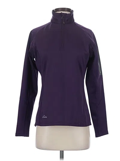 Pre-owned Eddie Bauer Fleece Jacket In Purple